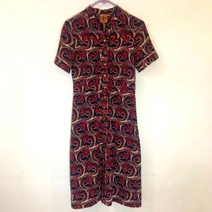 Tory Burch button up shirt dress.